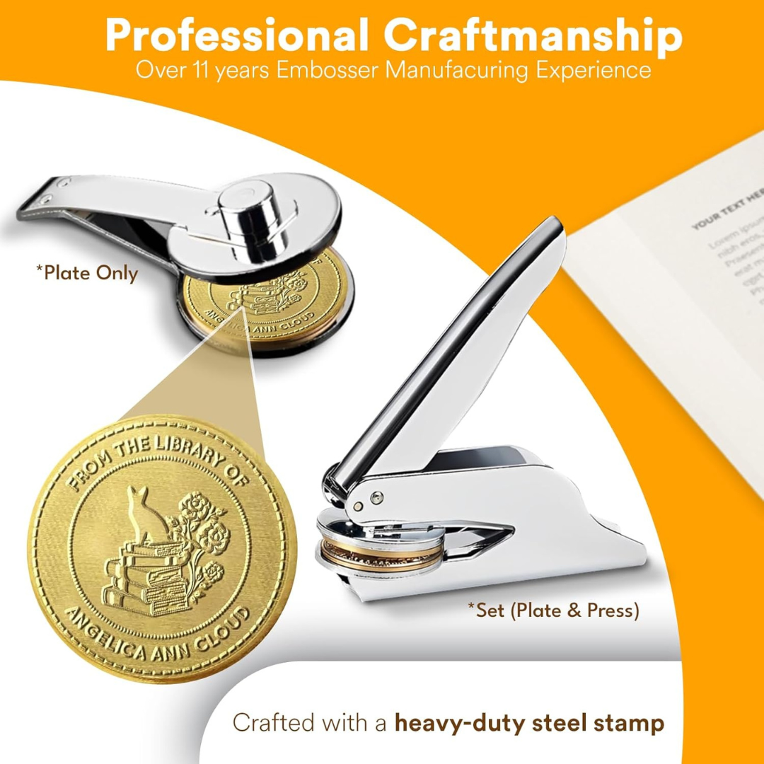ImpressMark™ – Personalized Brass Book Embosser