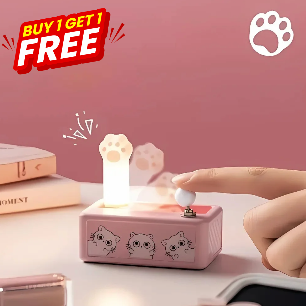 Pink 3D Cat Paw Light™